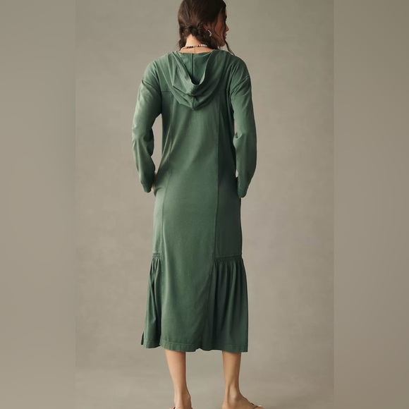 Daily Practice by Anthropologie|Long sleeve hooded midi dress in cotton/modal• - Picture 3 of 16